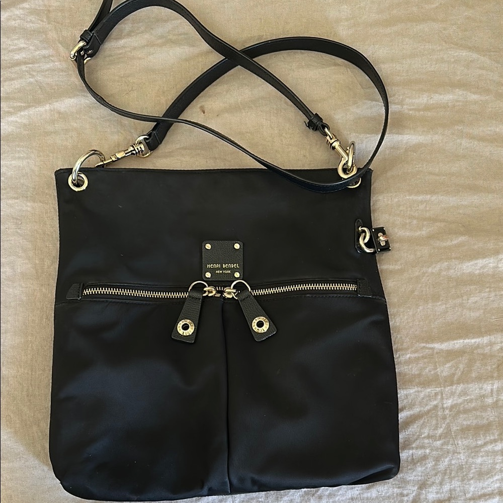 Henri Bendel Black Crossbody Bag with Adjustable Strap